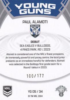 2023 NRL Traders Elite - Young Guns #YG05 Paul Alamoti Back
